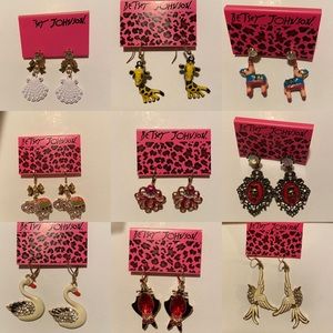 New Cute and Rare Whimsical Earrings - Various Styles Similar to Betsey Johnson